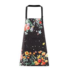花柄 エプロン 黒蝶の花 - メルカリ