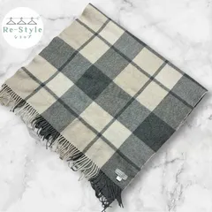 Joshua Ellis　ジョシュアエリス　カシミヤストール　大判　カシミヤ100%　ブロックチェック柄　近年モデル