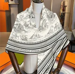 【新品未使用品】　 大判ストールスカーフカシミヤシルクホワイト