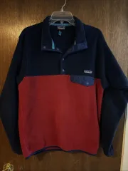 10s patagonia Synchilla（シンチラ） スナップ-T ネイビー/レッド/ブルー