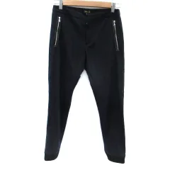 ドゥロワー Drawer ジョガーパンツ テーパードパンツ ロング丈 ウール 36 S 紺 ネイビー /SM39