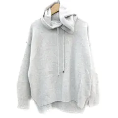 エニィファム anyFam ニットパーカー プルオーバー 長袖 F ライトグレー /YM31