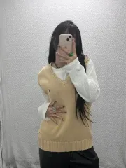 ポロラルフローレン ヴィンテージ モダン カジュアル Vネック ニット ベスト 90 C07959