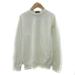 コムサイズム COMME CA ISM ニット カットソー 長袖 ラウンドネック 9 オフホワイト /YS29
