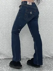 トゥルーレリジョン ジョイ ストレッチ ブーツカット ヴィンテージ ウォッシュ デニムパンツ 27インチ C07980