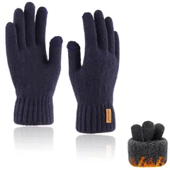 【売切注意】 バイク 防寒手袋 レディース手袋 可愛い サイクリング 対応スマートフォン 暖かくて防風性がある 伸縮性 通勤 柔らかいニット生地 厚手 裏起毛38℃恒温 レディース冬用手袋 通学 冬 ニット手袋 防寒 男女兼用 レディース 手袋 [DELUXE