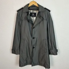 BURBERRY BLACK LABEL バーバリーブラックレーベル トレンチコート 無地 グレー Lサイズ メンズ 古着 アメカジ モード