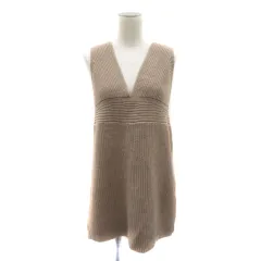 ピンクアドベ pink adobe ニットベスト プルオーバー Vネック M ベージュ /YK20