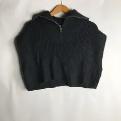 ZARA ハーフジップセーター レディース S ブラック 3062202512250088