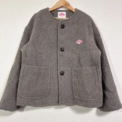 DANTON ウールライトパイル カラーレスジャケット DT-A0013 ノーカラージャケット H.ベージュ 36 ②