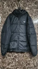 アディダス ブラック フード ダウン アウター 100