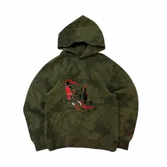 ナイキ ジョーダン × トラヴィス スコット ウォッシュド スウェード フーディー Tシャツ オリーブ