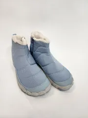 ファー裏地 キルティング ショート ダウン ブーツ スカイブルー