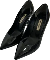 ZK31 【美品】DIANAダイアナ　パンプス　靴シューズ　ブラック　エナメル　レディース　22 1/2サイズ