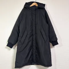 美品 MEDE19F 中わた仕様のボリュームモッズコート サーモライト フード付き中綿コート ブラック L