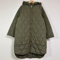 訳あり Emma Taylor エマテイラー 美シルエット3wayキルティングフードコート EM202110058R4 カーキ38 ※撥水加工なし、ライナー欠品