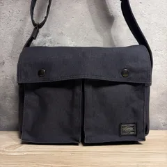 PORTER ポーター スモーキー ネイビー デニム調 ショルダーバッグ 色あせあり R4 268