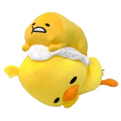 【中古】ぬいぐるみ ぐでたま＆ひよこちゃん 大きいぐでぐでぬいぐるみ 「ぐでたま×チキンラーメンひよこちゃん」 オンラインストア限定