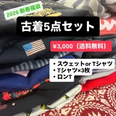 【2026新春福袋】古着 まとめ売り 5点セット 詰め合わせ BOX スウェット パーカー Tシャツ ロンT 入ります 転売 せどり リメイク素材 業販 卸売り 在庫処分 激安 アソート M〜XL中心 メンズ レディース 混合 アメリカ古着 US古着 業者歓迎