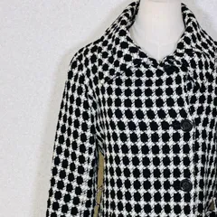 OZOC オゾック 千鳥格子 ツイード ロングコート ベルト付 日本製 M