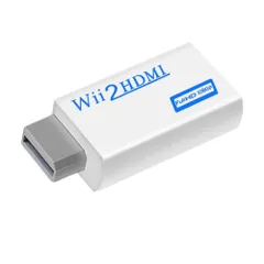 Wii To HDMI 変換アダプタ WiiをHDMIに変換 3.5mmオーディオポート付き Wii専用 変換アダプタDeear コンバーター 480p/720p/1080pに出力可能 HDTVに対応 信号干渉低減 強耐熱性 携帯便利 ホワイト