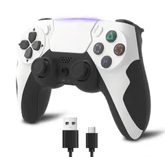 ps4 コントローラー pc ゲームコントローラー プレステ4 コントローラー デュアル振動 内蔵スピーカー シェアボタン 6軸ジャイロセンサー 耐久性ボタン 3.5mmイヤホンジャック 複数デバイス対応 マクロ機能 Turbo自動連射機能 ワイヤレスコントロ