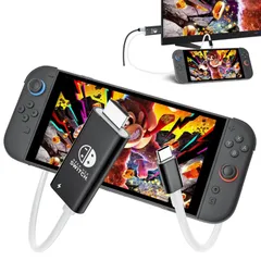 Switch 2 ドック【国内正規品 2025年新型】VOVAQI HDMI 2in1 ケーブル 4K映像出力 PD 100W急速充電 遅延なし スイッチ ドック 小型 軽量化 持ち運び便利 4K@60Hz/ 5Gbps/USB3.0対応/USB3.0 ノート