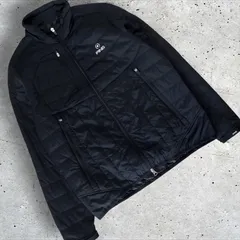 極美品 PING GOLF 中綿キルティングジャケット ブラック モノトーン 両面ロゴ メンズ