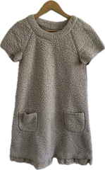 ZK28 【美品】JOCOMOMOLAホコモモラ　ボアワンピース　ベージュ　レディース　40サイズ