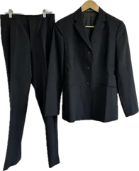 ZK28 【美品】NEWYORKERニューヨーカー　パンツスーツジャケット　グレー　レディース　9ARサイズ64-91サイズ