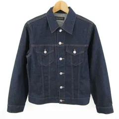 ボブソン デニムジャケット アウター ストレッチ Gジャン レディース Fサイズ インディゴ BOBSON 【中古】