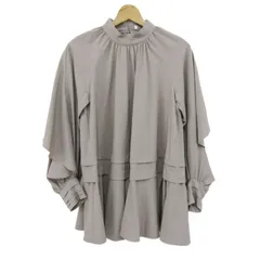 スナイデル ブラウス シャツ トップス 長袖 フリル プルオーバー レディース Fサイズ ベージュ snidel 【中古】