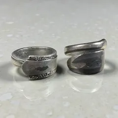 スプーンリンング　真鍮　シルバープレート　19〜20世紀　ヴィンテージ