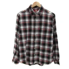 コンバース CONVERSE カジュアルシャツ 長袖 チェック柄 M マルチカラー 黒 ブラック /YS36