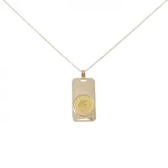 K18YG(枠) コイン ネックレス