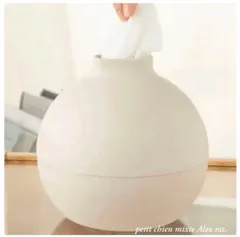 ペーパーポット　ティッシュケース おしゃれ 丸型 北欧 ベージュ ホワイト