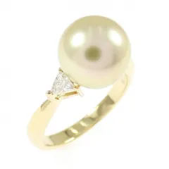 K18YG 白蝶パール リング 9.3mm