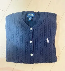 ポロ ラルフローレン ネイビー カーディガン L (12-14)