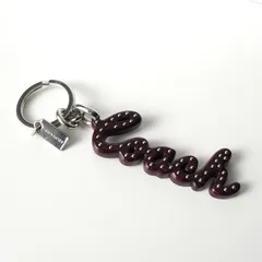 コーチ ロゴ スタッズ キーリング キーホルダー チャーム ブラウン