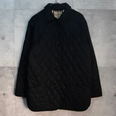 バーバリー ノバチェック裏地 キルティングジャケット ブラック レディース
