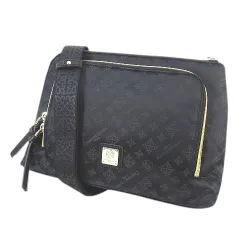 クリスチャン オリビエ ショップチャンネル デビュー15周年 はっ水ジャガード 百合エンボスショルダー付 L字ファスナーバッグ ニュアブラック