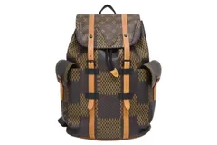 極美品 LOUIS VUITTON ルイヴィトン ダミエ ジャイアント クリストファー PM NIGOコラボ ブラウン N40358 リュック デイパック 中古 4b011153