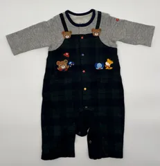 【新入荷!!】☆セット割対応☆ ミキハウス ベビー 長袖 ロンパース 70cm （1669）