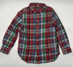 【新入荷!!】☆セット割対応☆ ラルフローレン キッズ 長袖 シャツ チェック 8サイズ 128cm程度（1671）