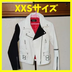 牛革 ダブルライダースジャケット ロンジャン 革ジャン レザージャケット 本革 キルティング 黒 ブラック 白 ホワイト ペイント メンズ XXSサイズ パキスタン製 HORN WORKS ホーンワークス