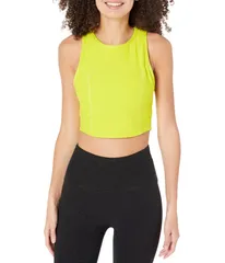 ビヨンドヨガ レディース トップス シャツ クロップド Beyond Yoga Spacedye Motivate Cropped Tank True Chartreuse Heather ヘザー
