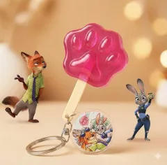ズートピア キーホルダー 肉球 アイス キーホルダー ニック ジュディ イラスト キーホルダー セット