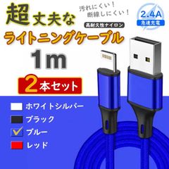 Two Blue Lightning Cables and Chargers, Genuine iPhone