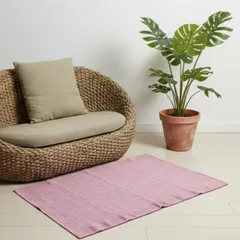 ハーブ染め ハーフサイズ手織りラグ ヘリンボーン 2色