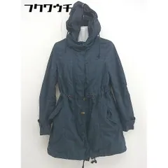 ■ ◎ qualite カリテ ライナー付 ジップアップ モッズ コート ネイビー レディース  【1109080003662】